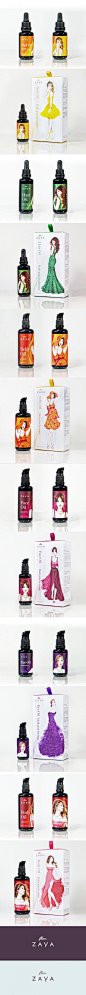 Zaya Oils天然化妆品油公司品牌包装设计