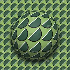 沿同一表面滚动的有图案的球。抽象矢量光学错觉插图。运动背景和瓷砖的无缝墙纸。