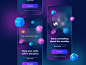 Glassmorphism App Onboarding Screens figma onboarding gloss glossy blue purple glassmorphism glassy glass ux ui  ux app design daily ui ui app best design challenge user interface ui design