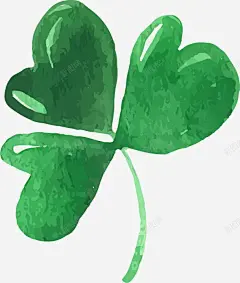 水彩绘三叶草 创意素材