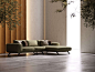 Aniston Sofa : Aniston Sofa is a cosmopolite design that passes the message of movement and modern flow. A velvet sofa with steel legs is always a good idea to bring a little drama to living rooms.
Standard Measurements
L3200 x D1810 x H830 x SH420 mm
L12