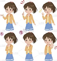 女孩的姿势
