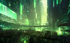AI绘画｜赛博朋克风格终极城市壁纸