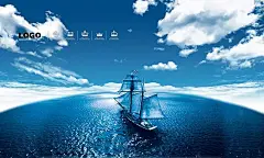 扬帆起航企业文化海报psd素材白云|背景海报|大海风景|地平线|海洋风光|航行帆船|蓝天|辽阔大海|企业理念|企业文化|扬帆起航