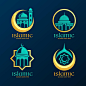 伊斯兰清真寺logo标志矢量图素材