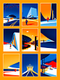 Utopia: Architectural Illustrations by Levente Szabó | Inspiration Grid : Created by by Hungarian artist Levente Szabó (previously), ‘Utopia’ is an illustrations series inspired by the work of late Brazilian architect Oscar Niemeyer. “Os