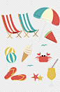 夏日元素图案卡通装饰海边度假