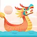 Dragon boat background concept Free Vector