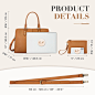 Amazon.com: ECOSUSI Laptop Tote Bag Laptop Bag 15.6 inch Work Shoulder Briefcase Computer Messenger with Clutch Satchel Handbag 2 PCS Set (Brown) : Electronics