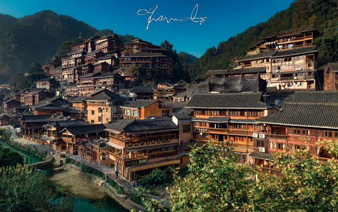 西江千户苗寨 风光 风景 色彩 旅游 后...