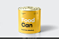 6款圆形易拉罐头食品包装设计贴图ps样机素材多角度展示效果图
