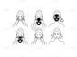 白描简约护肤步骤元素