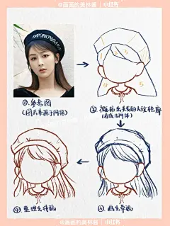 50/100插画线稿练习 0️⃣基础Q版人物发型