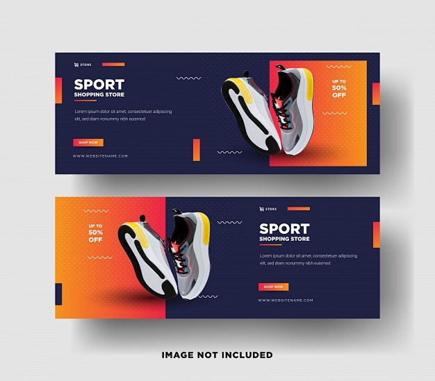 Modern web banner te...