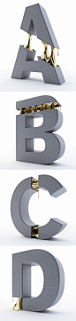 Gold Filling-黄金灌装的字母设计封面大图