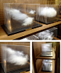 Leandro Erlich’s “La Vitrina Cloud Collection” manages to successfully capture the ephemerality of the subject matter. - paintings on glass: 