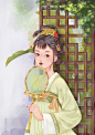 悲画扇_宿雨沾衣__插画师作品_涂鸦王国gracg.com