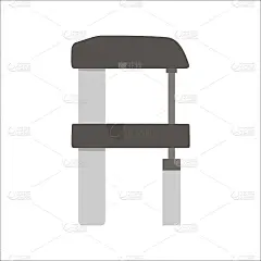 向量夹图标。平面彩色工具插图。建筑，木匠设备为卡片，海报或传单设计。木工，修理服务或工艺车间的概念