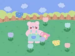 可爱插画 ipad壁纸  电脑壁纸  cr.牙牙天使-