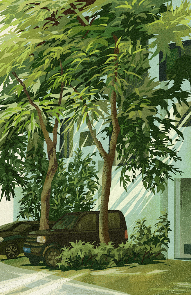 色彩速涂_荒夜__插画师作品_涂鸦王国g...