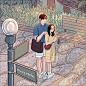  【韩国画师Myeong-Minho情侣插画作品】