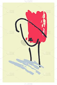 Doodle abstract woman and man face one line drawin