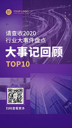 年度行业大事盘点年末回顾总结海报