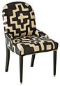Cadence Leather Linen Wood Accent Chair by Arteriors Home eclectic chairs