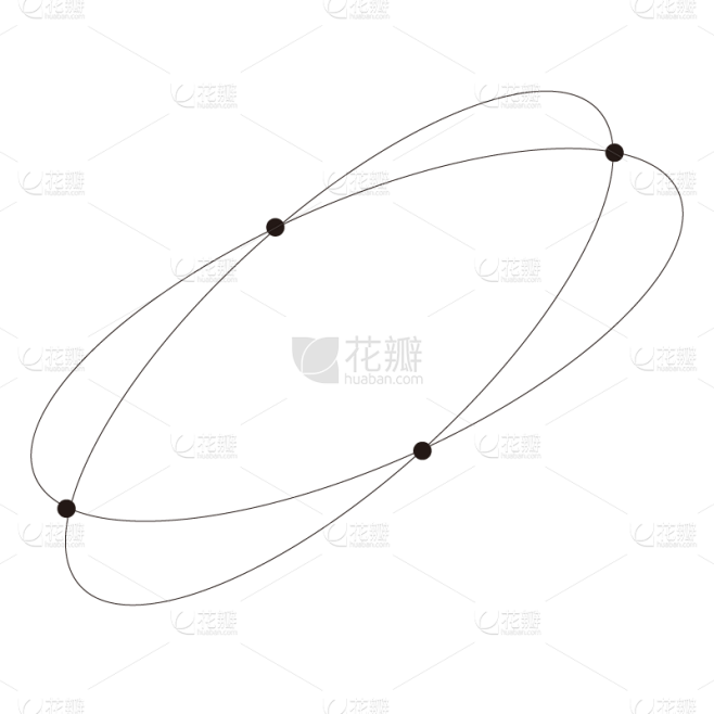 线性基础元素贴纸环球体
