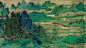 这仇英（明）《桃花源图卷》纸本重彩设色，33x472cm，美国波士顿艺术博物馆藏。题材取自东晋隐士陶渊明之《桃花源记》 ​​​​