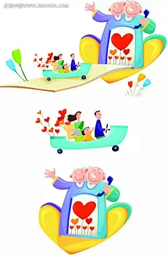 想念父母的年轻夫妻卡通人物插画AI|绘画设计|角色|卡通人物|卡通人物图片|漫画人物|人物插画|人物素材|人物图片|矢量人物|矢量图|手绘人物|水彩|拥抱的老夫妻