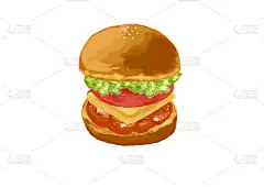 手写的鸡肉汉堡