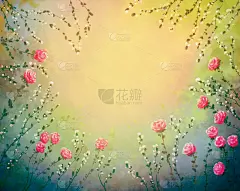 美丽的多色精致优雅的卡片背景框架手绘花，多色节日可爱的背景与文字的地方