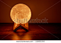Moon lamp on the table