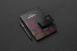 黑色信纸信封名片办公文具品牌VI样机ps贴图素材下载 Dark Stationery Branding Mockup Set