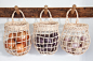 Sugar Tools’ Onion Baskets are handmade in Maine from rattan. The loose weave allows for proper air flow and discourages moisture and mold. They measure 9.5 inches tall (including handle); $28 each.