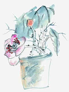 彩墨花卉_新图网 https://ixintu.com 水墨国画 写意 国画花卉 手绘花草 国粹 宣纸画 手绘装饰