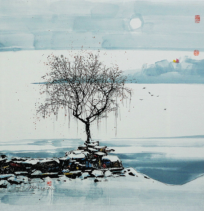 汪钰元彩墨中国画艺术作品（七）