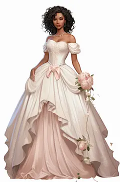 AI数字艺术唯美婚纱二次元婚礼插画-众图网