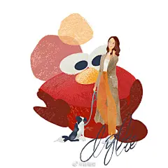 #插画艺术# 投稿:@橙子Clytie ｜

一组以蕾拉小姐为原型的扁平风插画。
慢慢走吧，与这缤纷世界的美丽相遇。
#遇见艺术# ​​​​