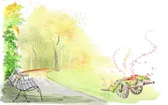 韩国浪漫风景插画桌面壁纸