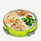 圆形餐盒高清素材 产品实物 绿色 饭盒 免抠png 设计图片 免费下载