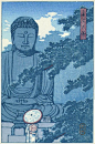 Great Buddha, Kamakura  by Kawase Hasui