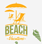 沙滩活动LOGO https://88ICON.com 海螺 沙滩椅 假期旅行 矢量图 沙滩散 LOGO