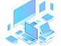 苹果设备的等距插图 Isometric Illustrations Apple_UI素材_插图_模库(51Mockup)