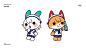 Character dog graphic design  ILLUSTRATION  IP rabbit shiba inu