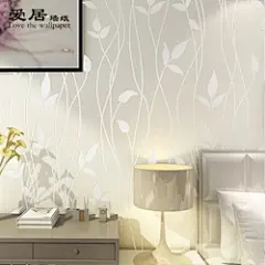树叶无纺布墙纸卧室客厅书房电视背景墙壁纸