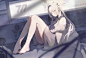 Anime 4512x3040 anime anime girls legs feet long hair looking at viewer smiling moles