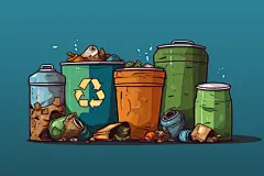 垃圾分类环境保护环保插画