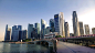 新加坡, 新加坡河, 银禧桥, 天际线, 建设, 水, 金融区, 摩天楼, 结构, 城市, 办事处, 业务